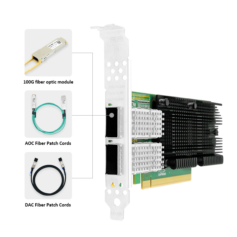 LR-LINK 1014PF 100G Network Ca - огляд і ціна 100Gbe Qsfp28 Network Card